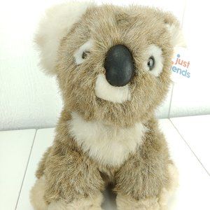 Vintage Just Friends Koala Bear Plush 10" Stuffed Animal Brown Beige Tags